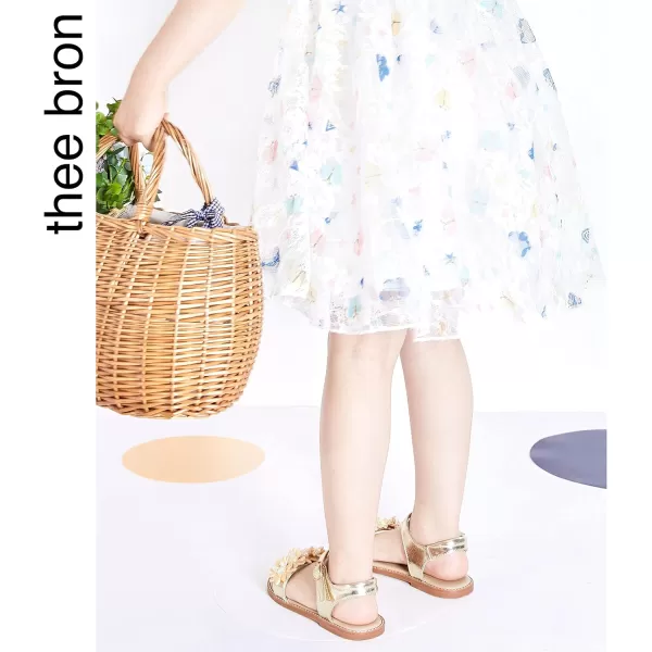 THEE BRON Sandals for Girls Sandalias de NiaTb2218gold