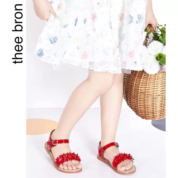 THEE BRON Sandals for Girls Sandalias de NiaTb2218red