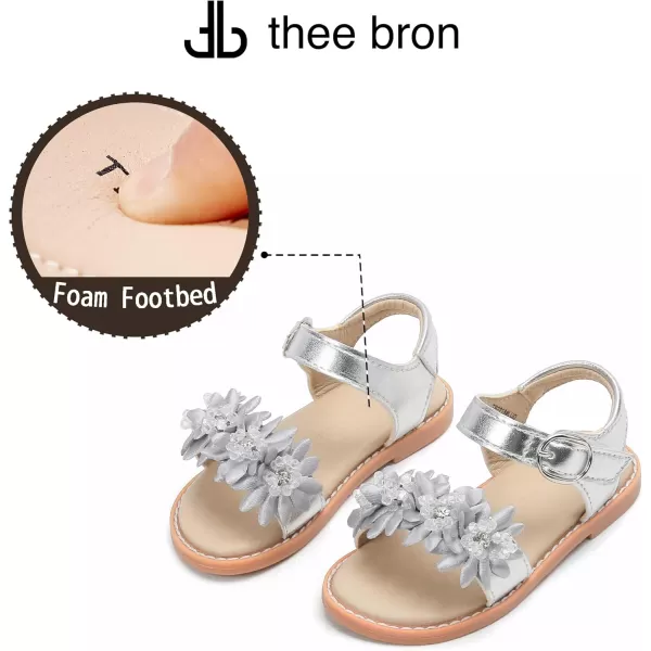 THEE BRON Sandals for Girls Sandalias de NiaTb2218silver