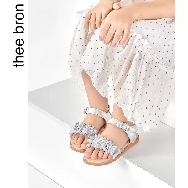 THEE BRON Sandals for Girls Sandalias de NiaTb2218silver