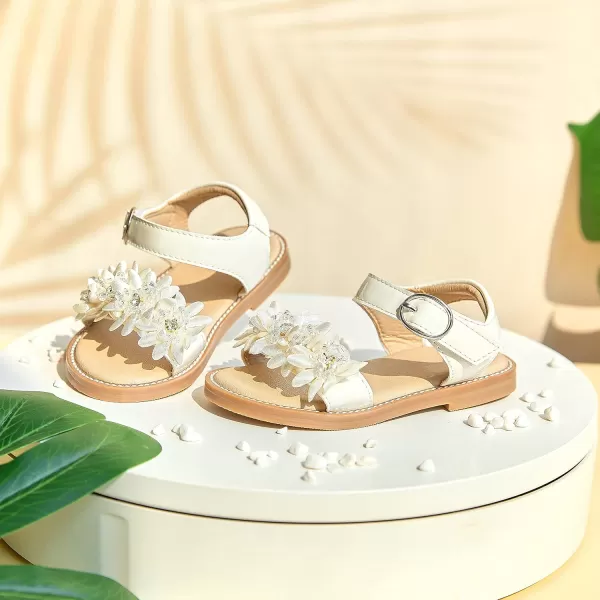 THEE BRON Sandals for Girls Sandalias de NiaTb2218white