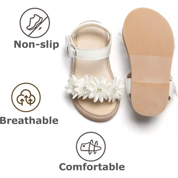 THEE BRON Sandals for Girls Sandalias de NiaTb2218white