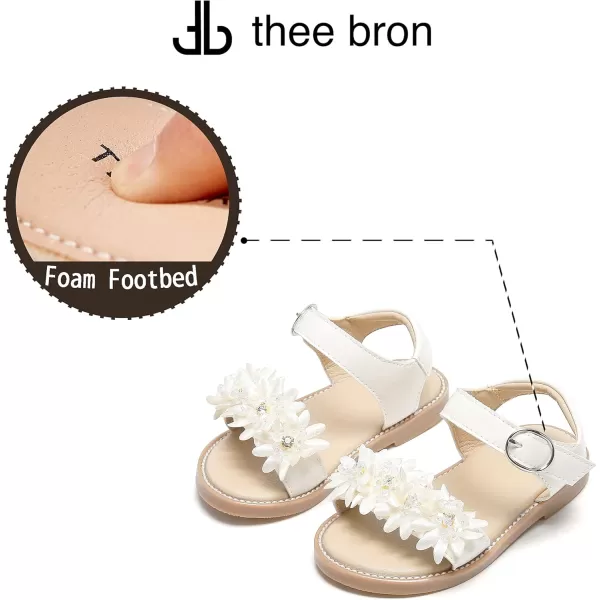 THEE BRON Sandals for Girls Sandalias de NiaTb2218white