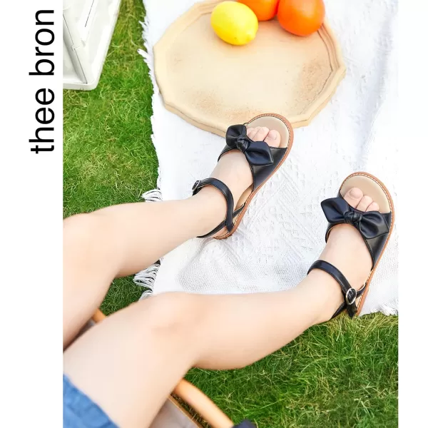 THEE BRON Toddler Girl Dress Sandals Sandalias para Nias503black