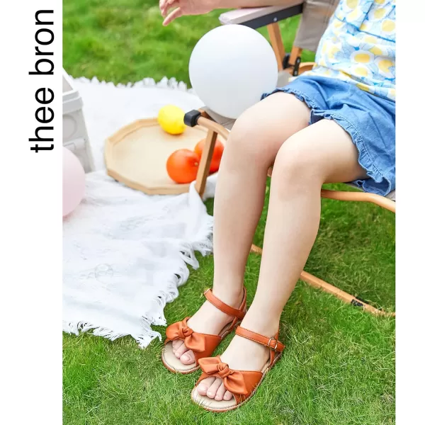 THEE BRON Toddler Girl Dress Sandals Sandalias para Nias503brown