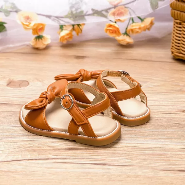 THEE BRON Toddler Girl Dress Sandals Sandalias para Nias503brown