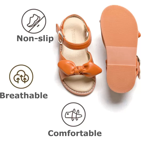 THEE BRON Toddler Girl Dress Sandals Sandalias para Nias503brown
