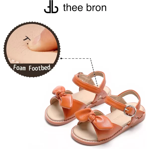 THEE BRON Toddler Girl Dress Sandals Sandalias para Nias503brown