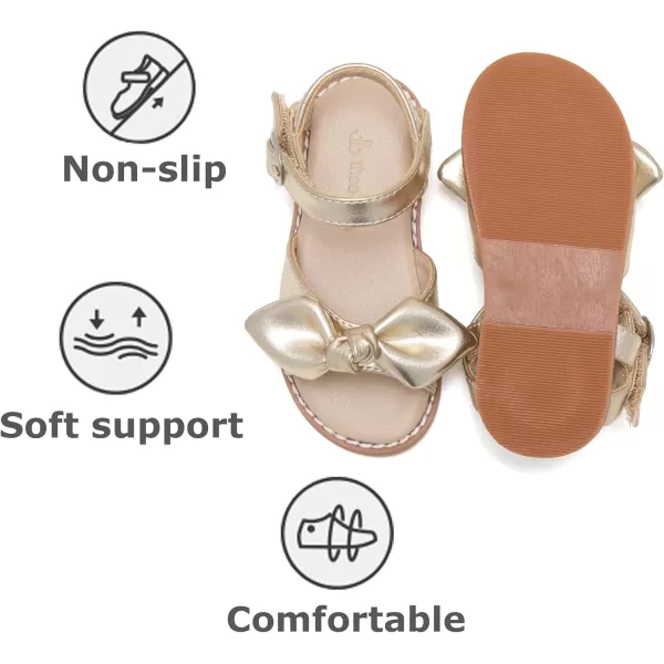 THEE BRON Toddler Girl Dress Sandals Sandalias para Nias503gold