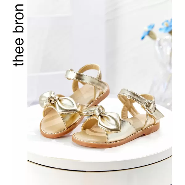 THEE BRON Toddler Girl Dress Sandals Sandalias para Nias503gold