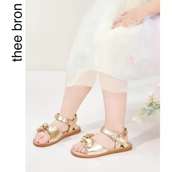 THEE BRON Toddler Girl Dress Sandals Sandalias para Nias503gold