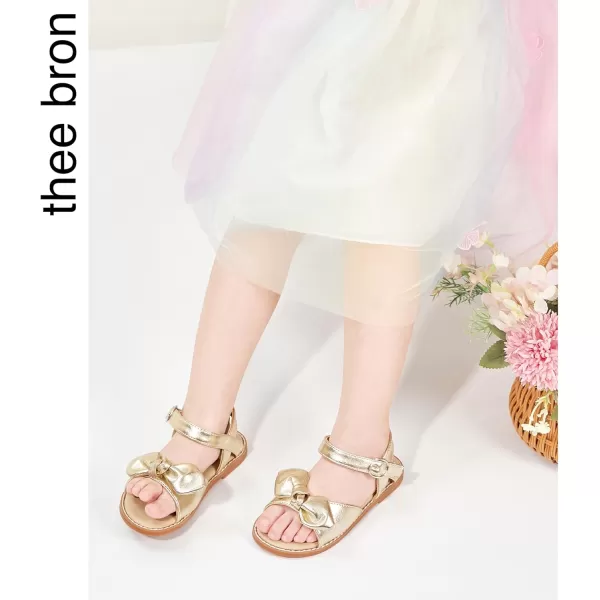 THEE BRON Toddler Girl Dress Sandals Sandalias para Nias503gold