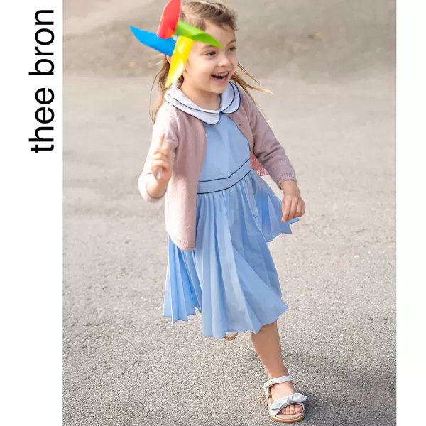 THEE BRON Toddler Girl Dress Sandals Sandalias para Nias503white