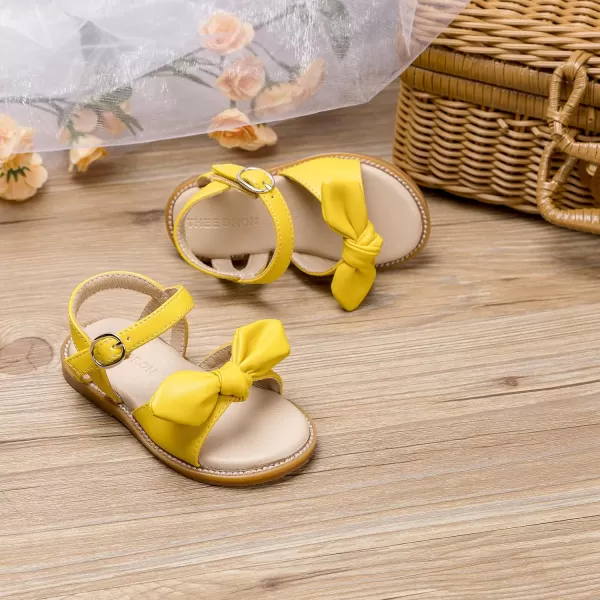 THEE BRON Toddler Girl Dress Sandals Sandalias para Nias503yellow
