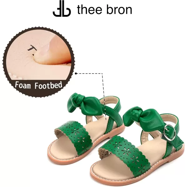 THEE BRON Toddler Girl Dress Sandals Sandalias para NiasAa303green