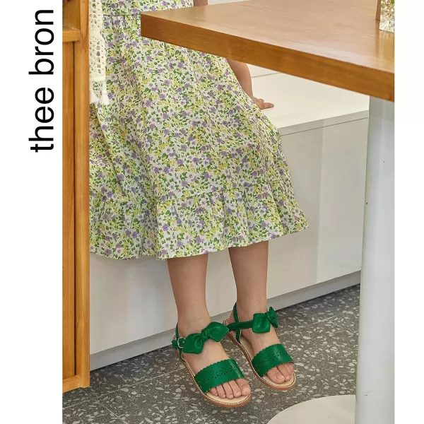 THEE BRON Toddler Girl Dress Sandals Sandalias para NiasAa303green