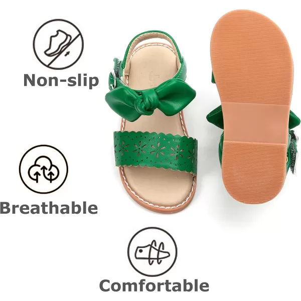 THEE BRON Toddler Girl Dress Sandals Sandalias para NiasAa303green