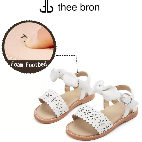 THEE BRON Toddler Girl Dress Sandals Sandalias para NiasAa303white