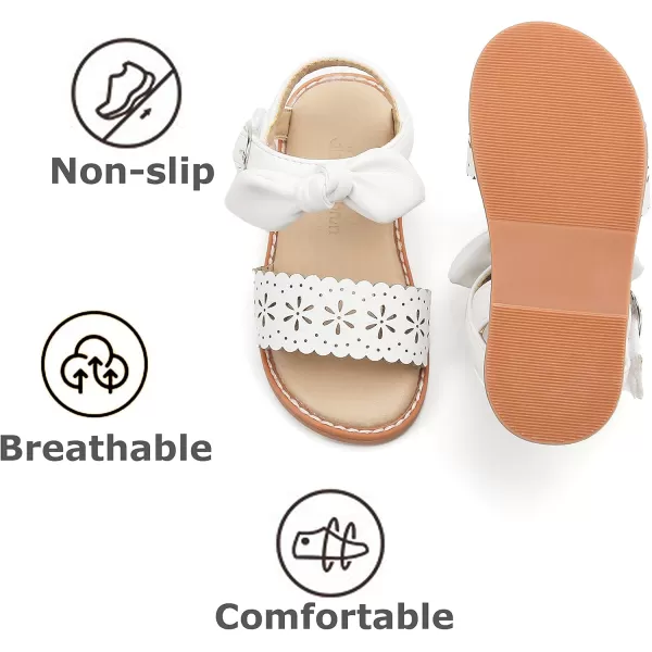 THEE BRON Toddler Girl Dress Sandals Sandalias para NiasAa303white
