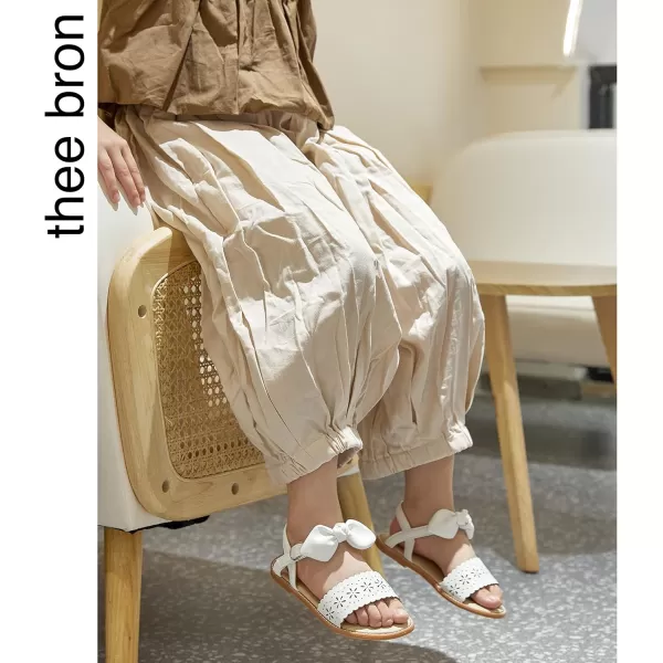 THEE BRON Toddler Girl Dress Sandals Sandalias para NiasAa303white