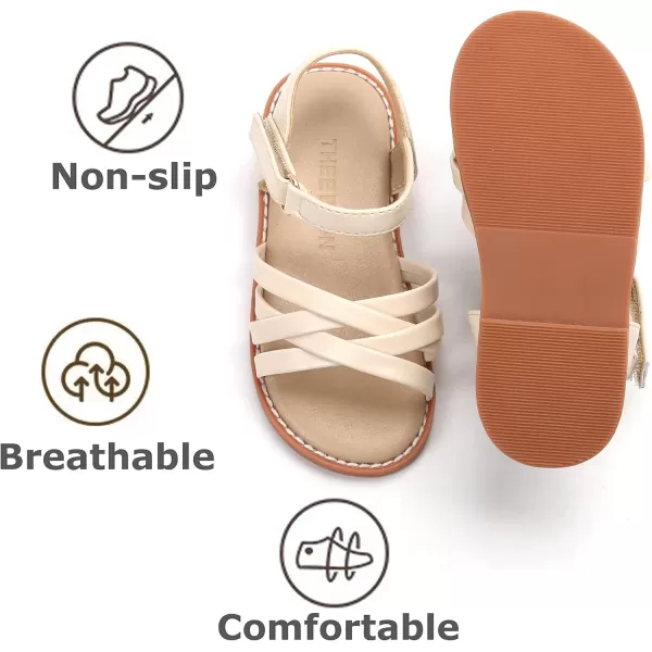 THEE BRON Toddler Girl Dress Sandals Sandalias para NiasAa304beige