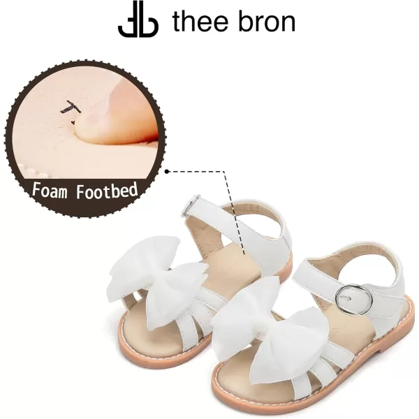 THEE BRON Toddler Girl Dress Sandals Sandalias para NiasAa318white