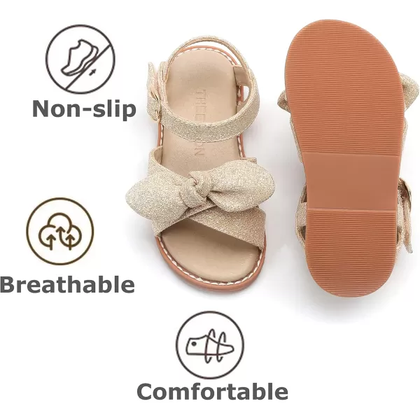 THEE BRON Toddler Girl Dress Sandals Sandalias para NiasAa332champagne