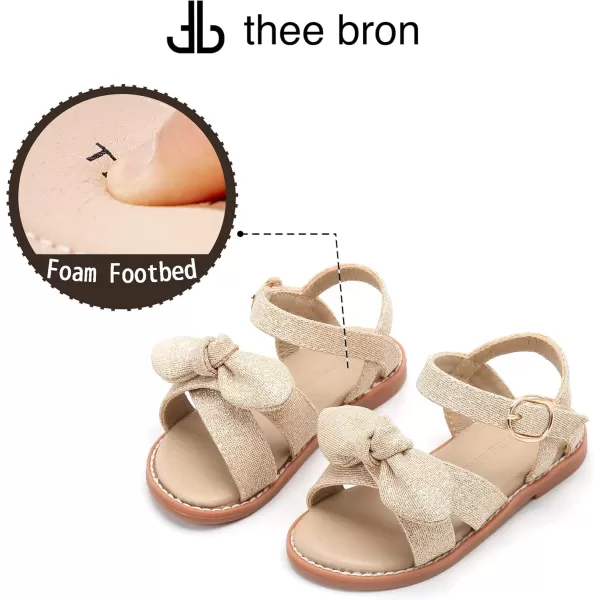 THEE BRON Toddler Girl Dress Sandals Sandalias para NiasAa332champagne