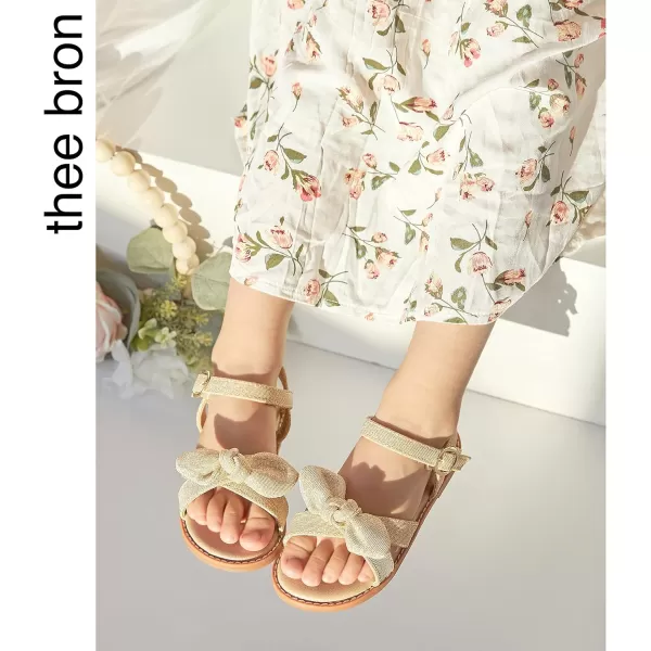 THEE BRON Toddler Girl Dress Sandals Sandalias para NiasAa332champagne