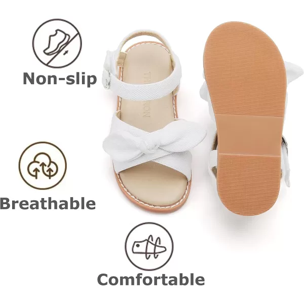 THEE BRON Toddler Girl Dress Sandals Sandalias para NiasAa332white