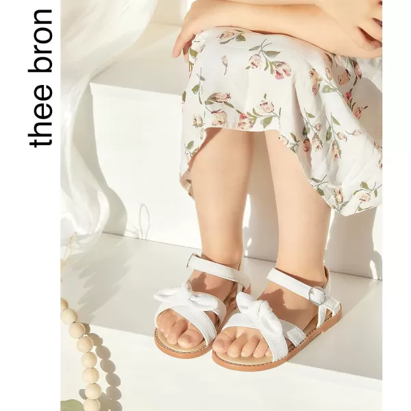 THEE BRON Toddler Girl Dress Sandals Sandalias para NiasAa332white