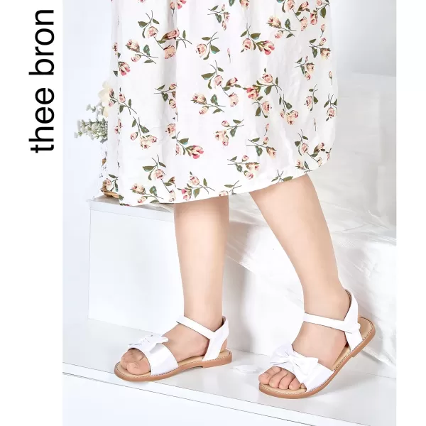 THEE BRON Toddler Girl Dress Sandals Sandalias para NiasAa378white