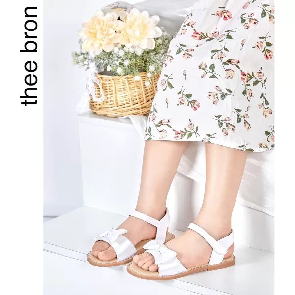 THEE BRON Toddler Girl Dress Sandals Sandalias para NiasAa378white