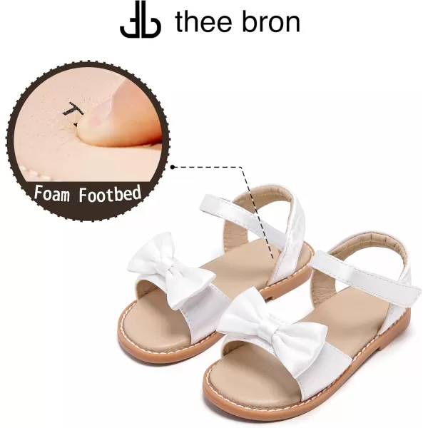 THEE BRON Toddler Girl Dress Sandals Sandalias para NiasAa378white