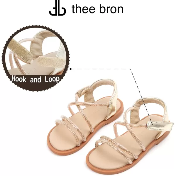 THEE BRON Toddler Girl Dress Sandals Sandalias para NiasAa392gold