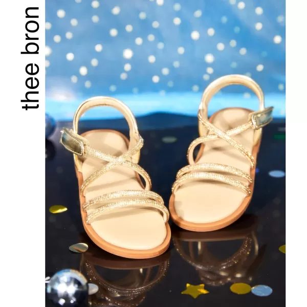 THEE BRON Toddler Girl Dress Sandals Sandalias para NiasAa392gold
