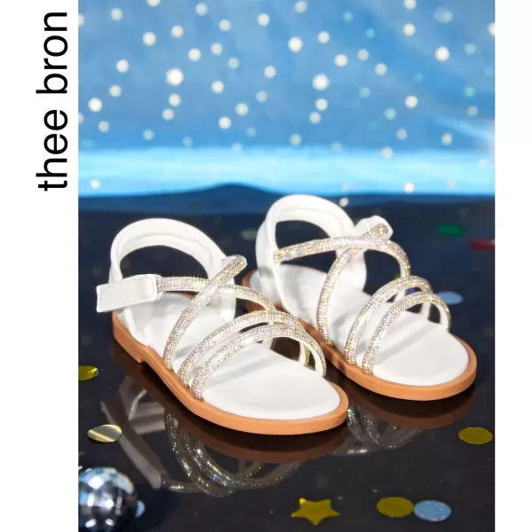 THEE BRON Toddler Girl Dress Sandals Sandalias para NiasAa392white