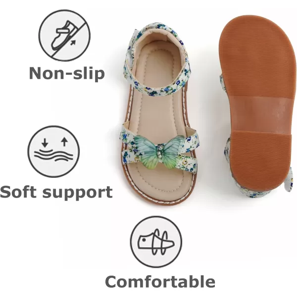 THEE BRON Toddler Girl Dress Sandals Sandalias para NiasAa414green