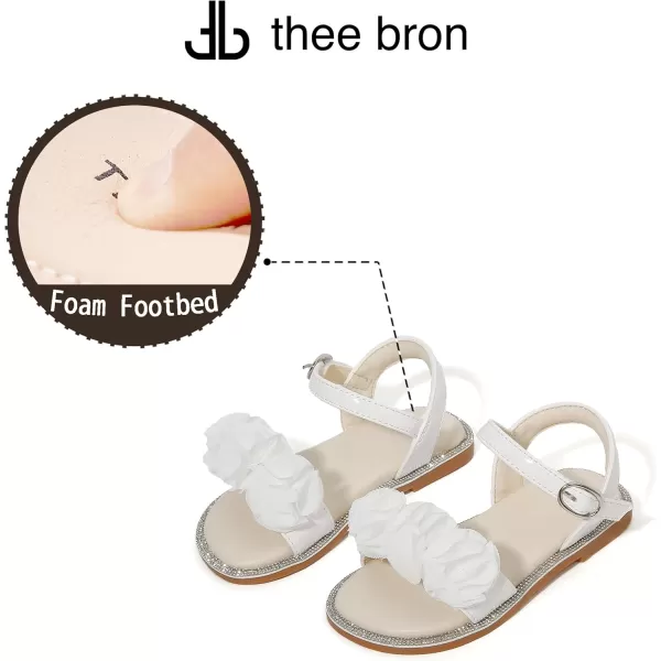 THEE BRON Toddler Girl Dress Sandals Sandalias para NiasAa418white
