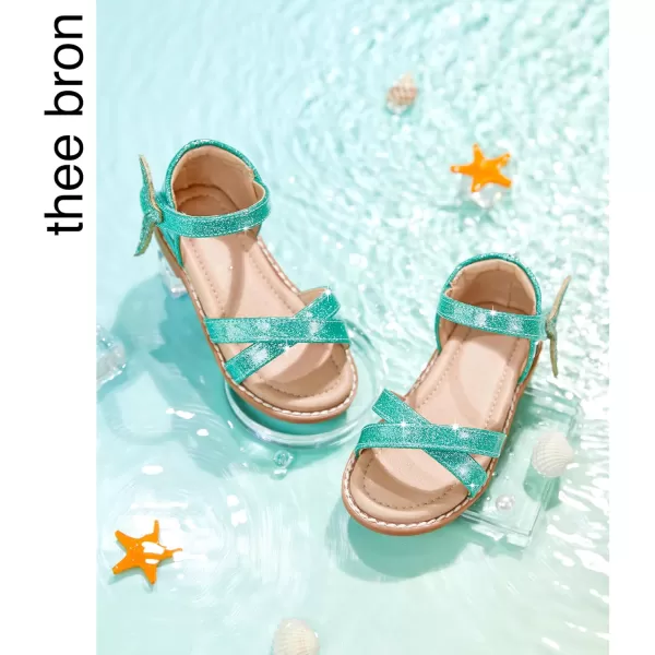 THEE BRON Toddler Girl Dress Sandals Sandalias para NiasAa422green