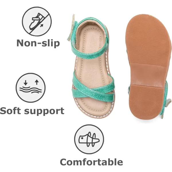THEE BRON Toddler Girl Dress Sandals Sandalias para NiasAa422green