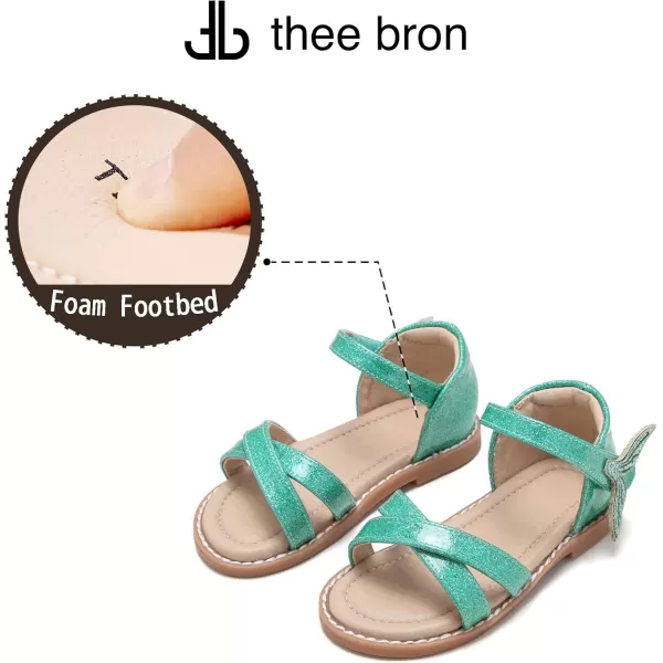 THEE BRON Toddler Girl Dress Sandals Sandalias para NiasAa422green