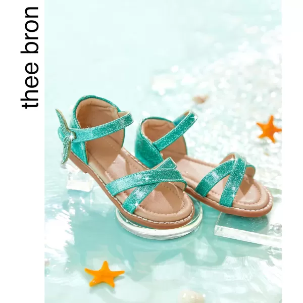 THEE BRON Toddler Girl Dress Sandals Sandalias para NiasAa422green