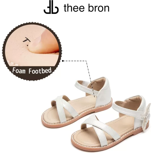 THEE BRON Toddler Girl Dress Sandals Sandalias para NiasAa422white