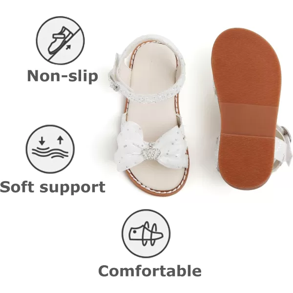 THEE BRON Toddler Girl Dress Sandals Sandalias para NiasAa424white