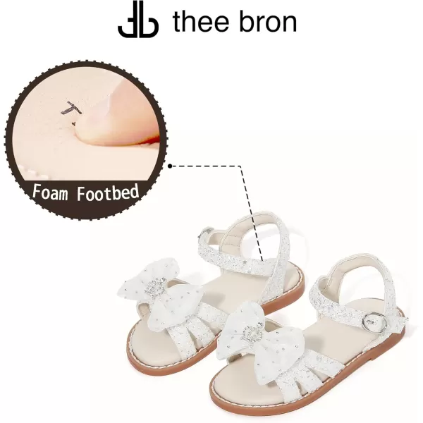 THEE BRON Toddler Girl Dress Sandals Sandalias para NiasAa424white