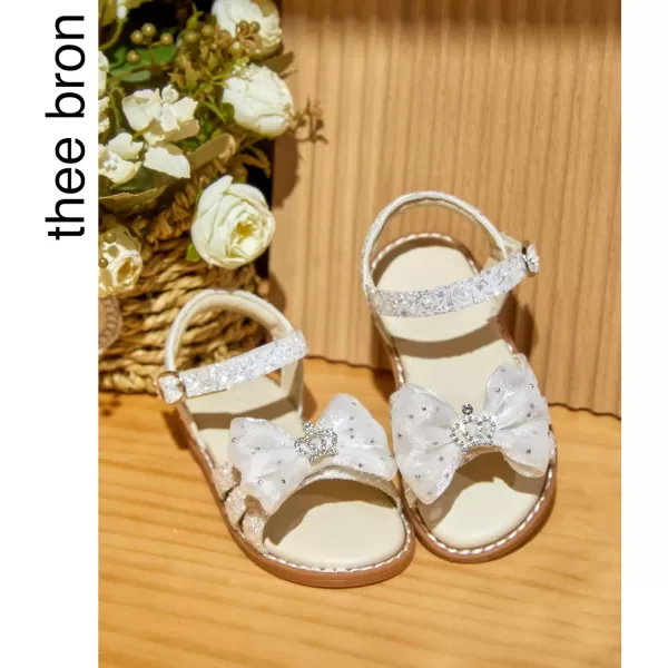 THEE BRON Toddler Girl Dress Sandals Sandalias para NiasAa424white