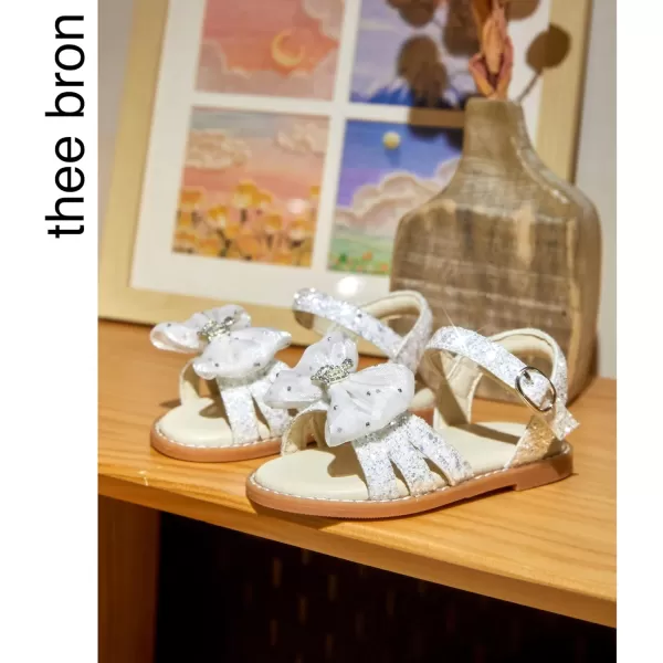 THEE BRON Toddler Girl Dress Sandals Sandalias para NiasAa424white