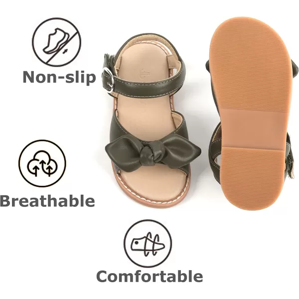 THEE BRON Toddler Girl Dress Sandals Sandalias para NiasTb503emerald