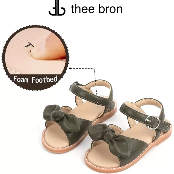 THEE BRON Toddler Girl Dress Sandals Sandalias para NiasTb503emerald